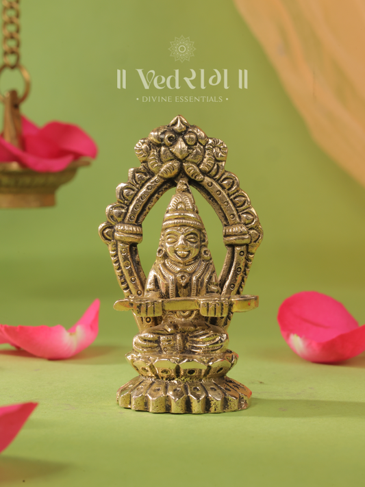 Brass Annadayini | Goddess of Nourishment & Prosperity | Handcrafted Brass Idol for Home & Temple