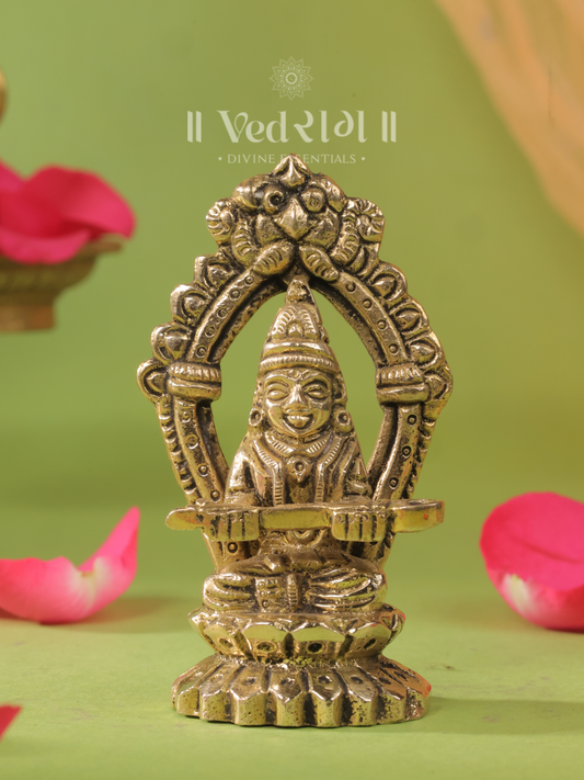 Brass Annadayini | Goddess of Nourishment & Prosperity | Handcrafted Brass Idol for Home & Temple