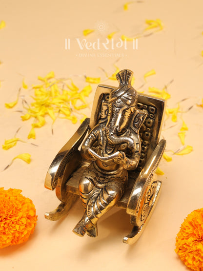 BRASS CHAIR GANESHA