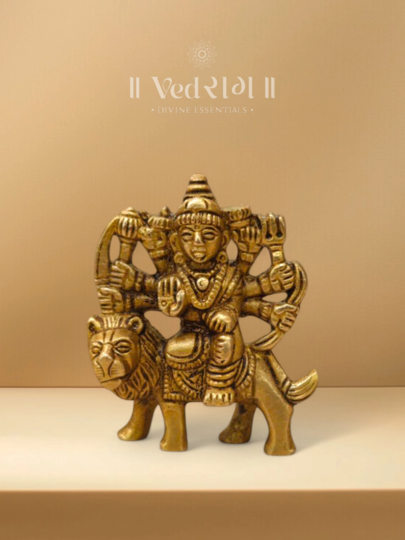 Brass Amba Statue | Exquisitely Handcrafted Brass Figurine | Traditional Art & Cultural Décor for Home, Office & Collectors