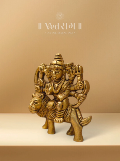 Brass Amba Statue | Exquisitely Handcrafted Brass Figurine | Traditional Art & Cultural Décor for Home, Office & Collectors
