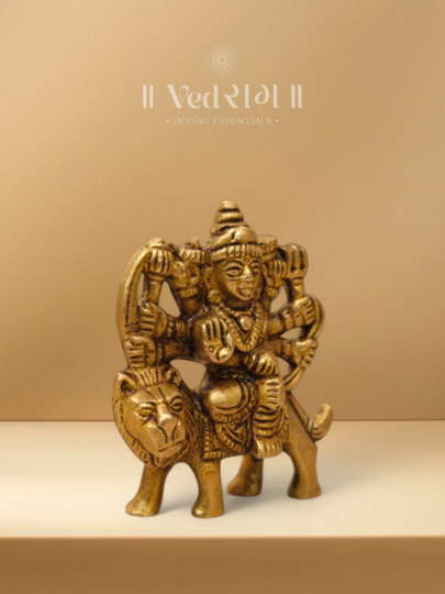 Brass Amba Statue | Exquisitely Handcrafted Brass Figurine | Traditional Art & Cultural Décor for Home, Office & Collectors