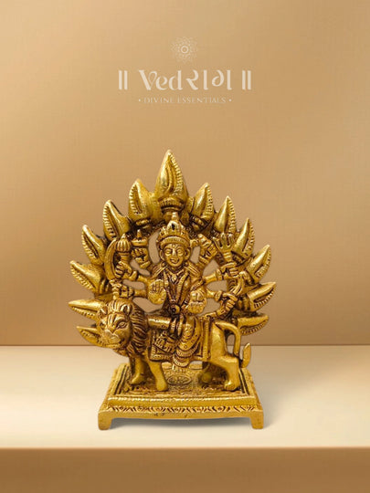 Brass Aradhyadevi Idol | Handcrafted Goddess Statue | Symbol of Devotion & Divine Blessings