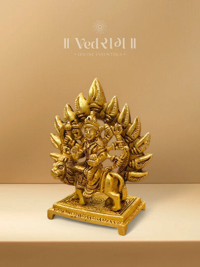 Brass Aradhyadevi Idol | Handcrafted Goddess Statue | Symbol of Devotion & Divine Blessings
