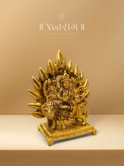 Brass Aradhyadevi Idol | Handcrafted Goddess Statue | Symbol of Devotion & Divine Blessings