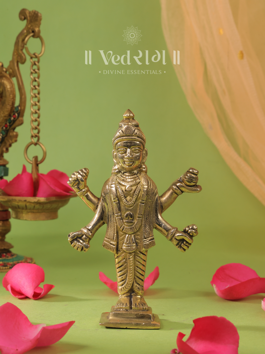 Brass Arogya Deva Dhanvantri Idol 01