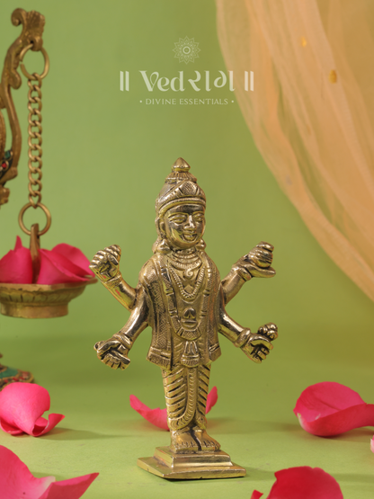 Brass Arogya Deva Dhanvantri Idol
