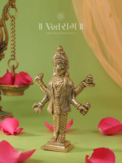 Brass Arogya Deva Dhanvantri Idol