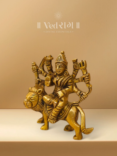 Brass Brahmacharini Idol | Handcrafted Goddess of Devotion Statue | Divine Brass Murti for Home & Temple