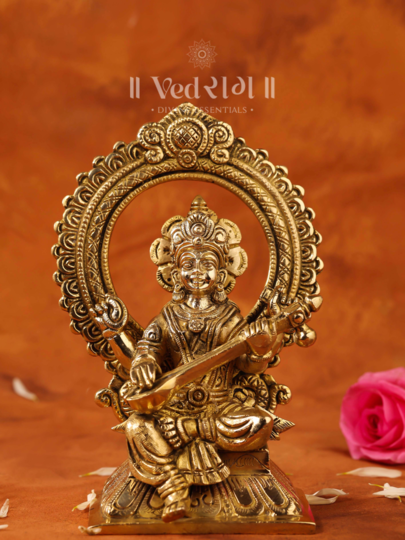 Brass Brahmasvarupini Statue | Divine Feminine Energy & Creation Symbol | Handcrafted Brass Idol for Home, Office & Temple Décor | Spiritual Vedic Sculpture