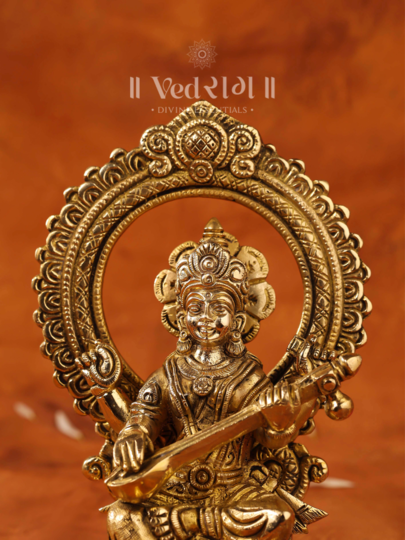 Brass Brahmasvarupini Statue | Divine Feminine Energy & Creation Symbol | Handcrafted Brass Idol for Home, Office & Temple Décor | Spiritual Vedic Sculpture