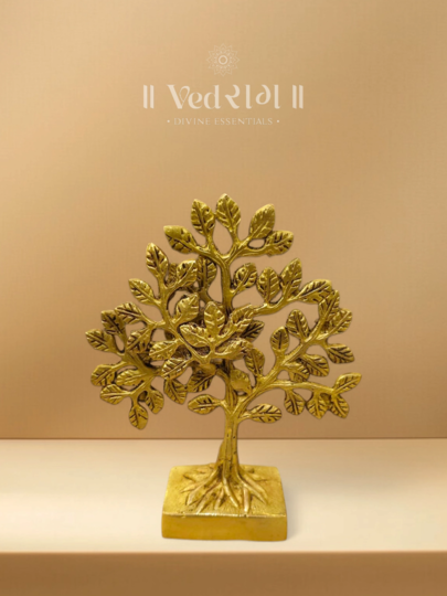 Brass DharmaTree | Handcrafted Spiritual Brass Tree | Symbol of Wisdom & Growth | Home & Office Decor