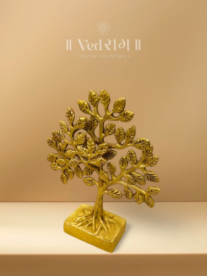 Brass DharmaTree | Handcrafted Spiritual Brass Tree | Symbol of Wisdom & Growth | Home & Office Decor