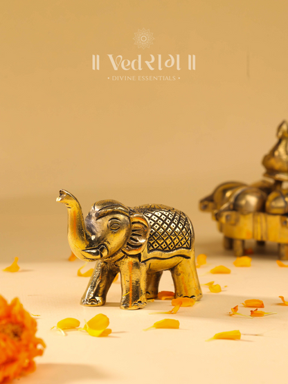Brass Elephant Idol