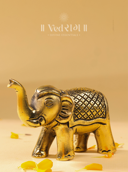 Brass Elephant Idol 