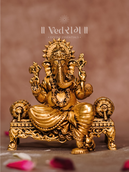 Brass Ganesh and Laxmi
