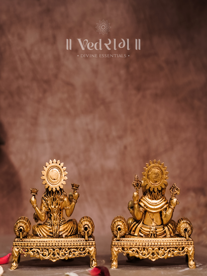 Brass Ganesh and Laxmi