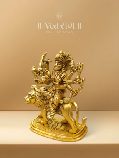 Brass Jayadurga Devi Statue | Handcrafted Goddess Durga Idol | Divine Strength & Victory Symbol