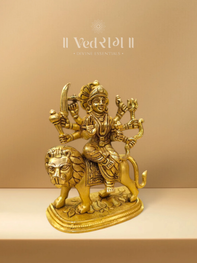 Brass Jayadurga Devi Statue | Handcrafted Goddess Durga Idol | Divine Strength & Victory Symbol