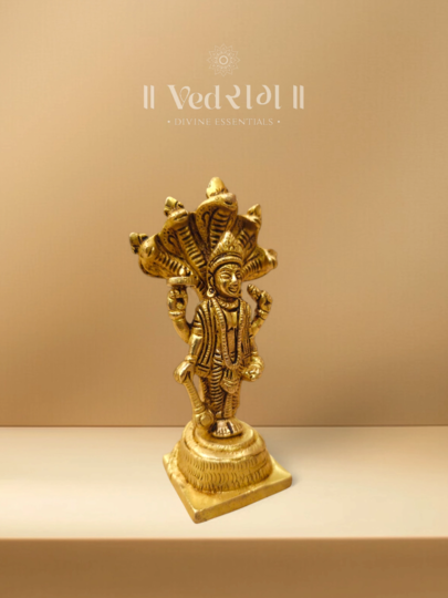 Brass Madhava Statue | Handcrafted Divine Brass Idol for Home, Office & Spiritual Décor | Traditional Antique Finish Showpiece