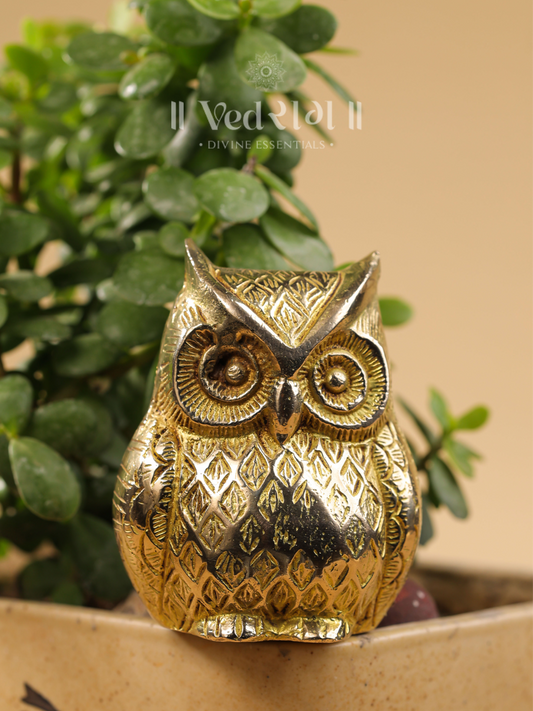 Brass Owl Idol