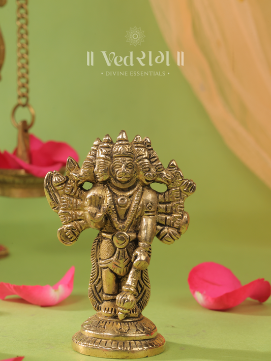 Brass Panchavadan Hanuman Idol