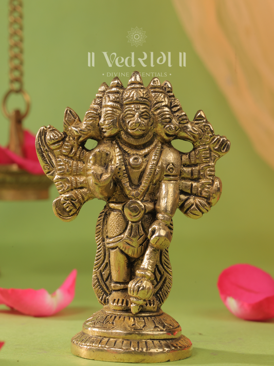 Brass Panchavadan Hanuman Idol