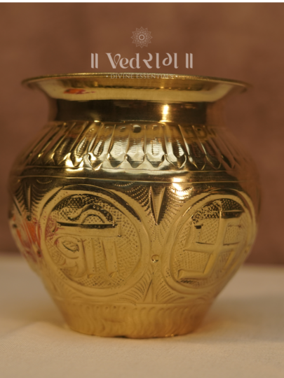 Brass Pooja Kalash & Lota | Traditional Puja Vessel for Rituals & Offerings | Handcrafted Brass Water Pot