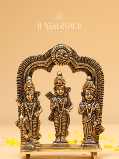 Brass Sampurna Ram Darbaar | Lord Ram, Sita, Lakshman & Hanuman Idol | Spiritual Puja & Home Decor Statue