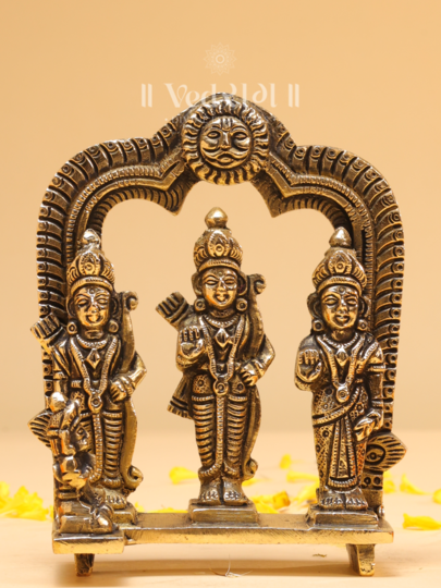 Brass Sampurna Ram Darbaar | Lord Ram, Sita, Lakshman & Hanuman Idol | Spiritual Puja & Home Decor Statue