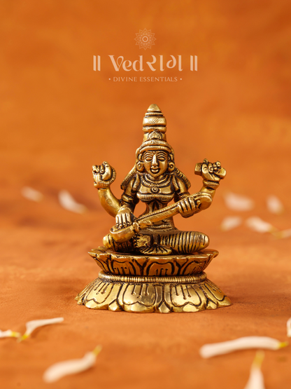  Brass Sarasvatika Statue 