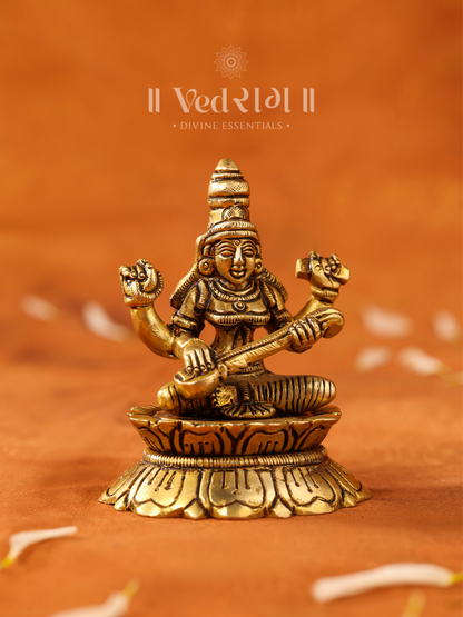  Brass Sarasvatika Statue  