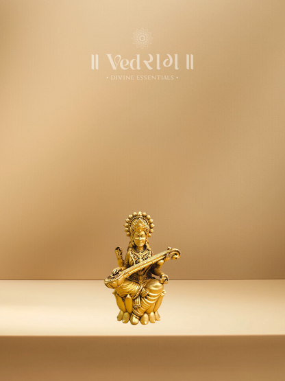 Brass Saraswati