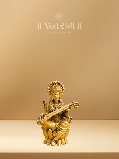 Brass Saraswati