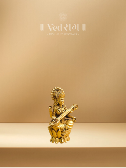 Brass Saraswati