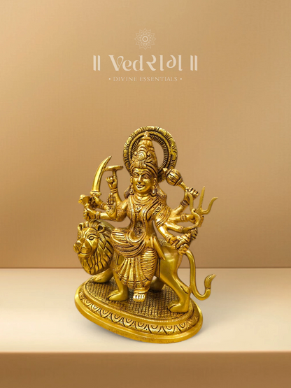 Brass Sharvani Devi Statue | Handcrafted Goddess Durga Idol | Symbol of Power & Divine Energy