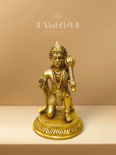 Brass Shree Ramadoota Statue | Handcrafted Hanuman Idol for Strength & Devotion | Premium Brass Spiritual Décor for Home & Office