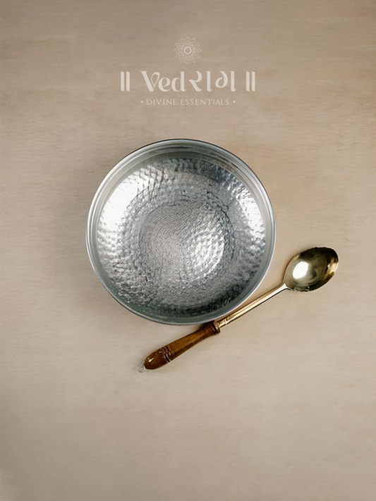 Brass Lagan | Traditional Indian Brass Cooking & Serving Vessel | Handcrafted Heavy-Duty Brass Utensil
