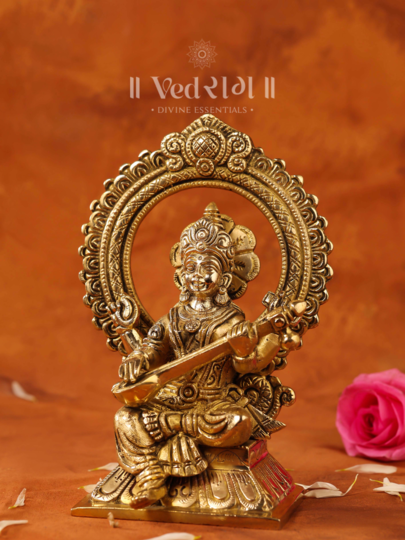 Brass Brahmasvarupini Statue | Divine Feminine Energy & Creation Symbol | Handcrafted Brass Idol for Home, Office & Temple Décor | Spiritual Vedic Sculpture