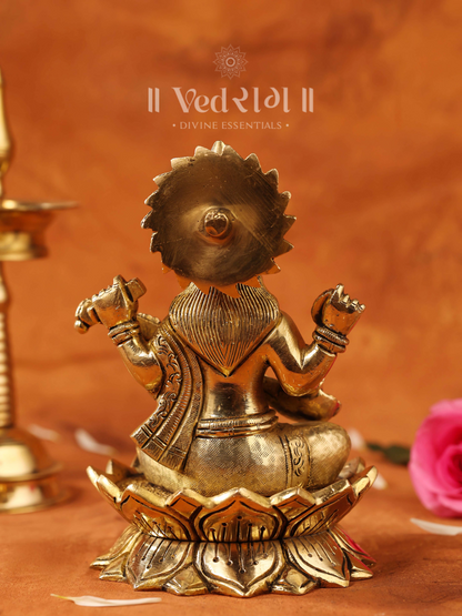 Brass Kavya Statue | Exquisite Handcrafted Idol Symbolizing Art & Wisdom | Perfect for Home, Temple & Meditation Spaces