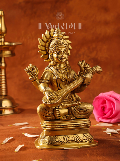 Brass Mantrini Goddess Statue | Divine Symbol of Power & Wisdom | Handcrafted Brass Idol for Temple, Home & Spiritual Décor