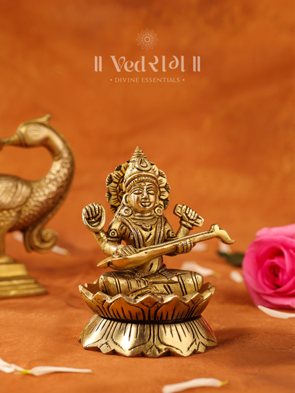 Brass Tattvaveda Statue | Sacred Symbol of Divine Knowledge & Truth | Handcrafted Brass Idol for Home, Temple & Meditation