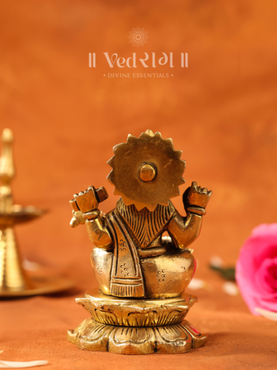 Brass Prabhavat Statue | Divine Illuminating Idol for Spiritual Harmony & Positivity | Handcrafted Brass Murti for Home & Temple Décor