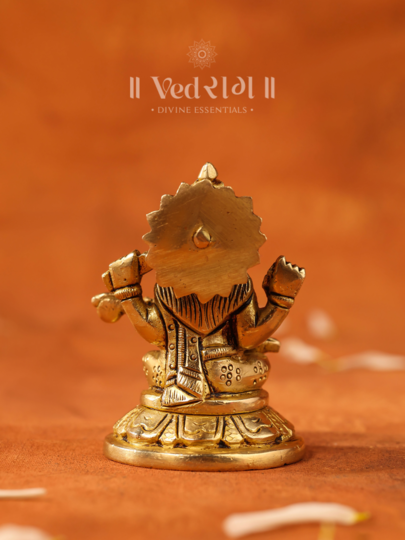 Brass Pustakadharini Statue | Goddess of Knowledge & Wisdom | Handcrafted Brass Idol for Learning & Arts | Perfect for Home, Office & Temple Décor