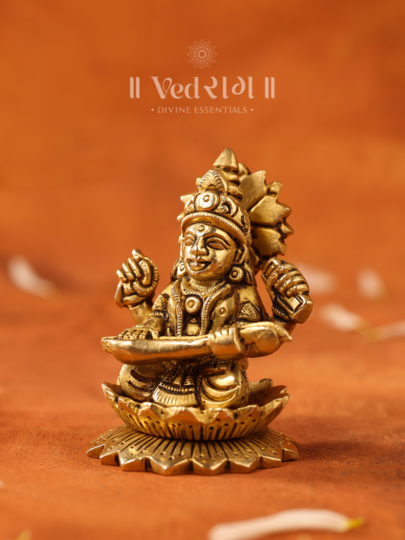 Brass Siddhividya Statue | Divine Symbol of Knowledge & Enlightenment | Handcrafted Brass Idol for Home, Temple & Spiritual Décor
