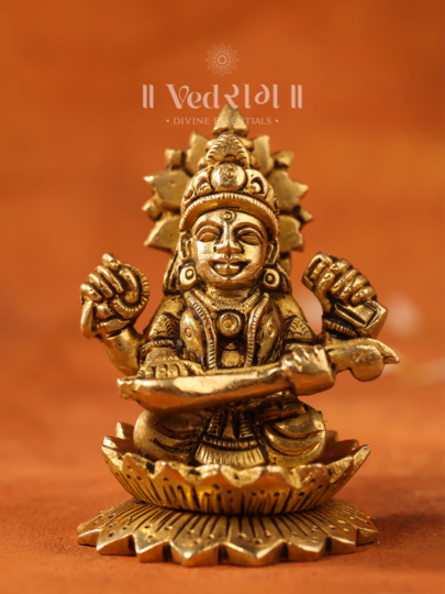 Brass Siddhividya Statue | Divine Symbol of Knowledge & Enlightenment | Handcrafted Brass Idol for Home, Temple & Spiritual Décor