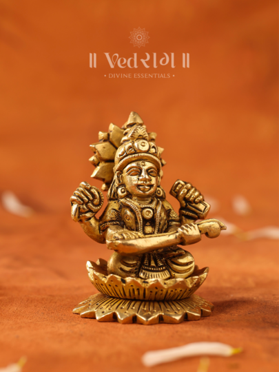 Brass Siddhividya Statue | Divine Symbol of Knowledge & Enlightenment | Handcrafted Brass Idol for Home, Temple & Spiritual Décor
