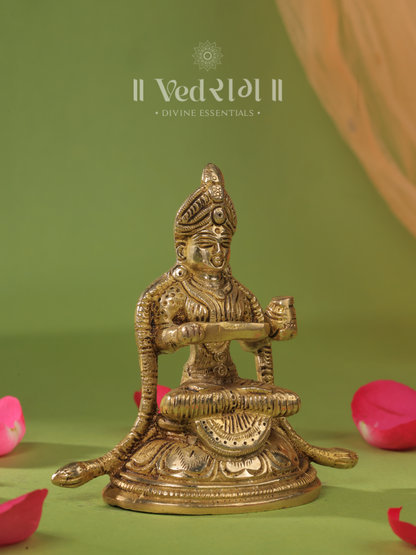 Brass Annapurna Devi | Goddess of Food & Nourishment | Handcrafted Brass Idol for Home & Temple