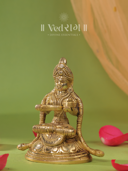 Brass Annapurna Devi | Goddess of Food & Nourishment | Handcrafted Brass Idol for Home & Temple