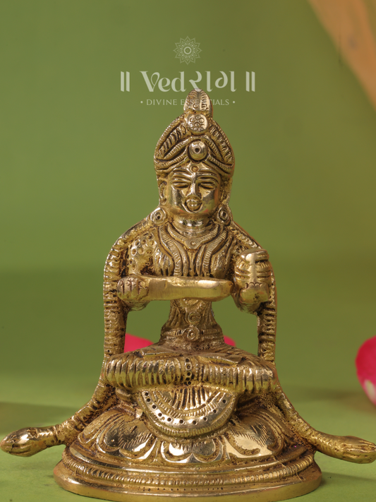 Brass Annapurna Devi | Goddess of Food & Nourishment | Handcrafted Brass Idol for Home & Temple